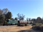 Diesel photo charter heads away from the space just south of Bailey St Grade Crossing 